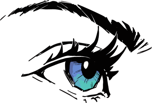 gros plan oeil illustration